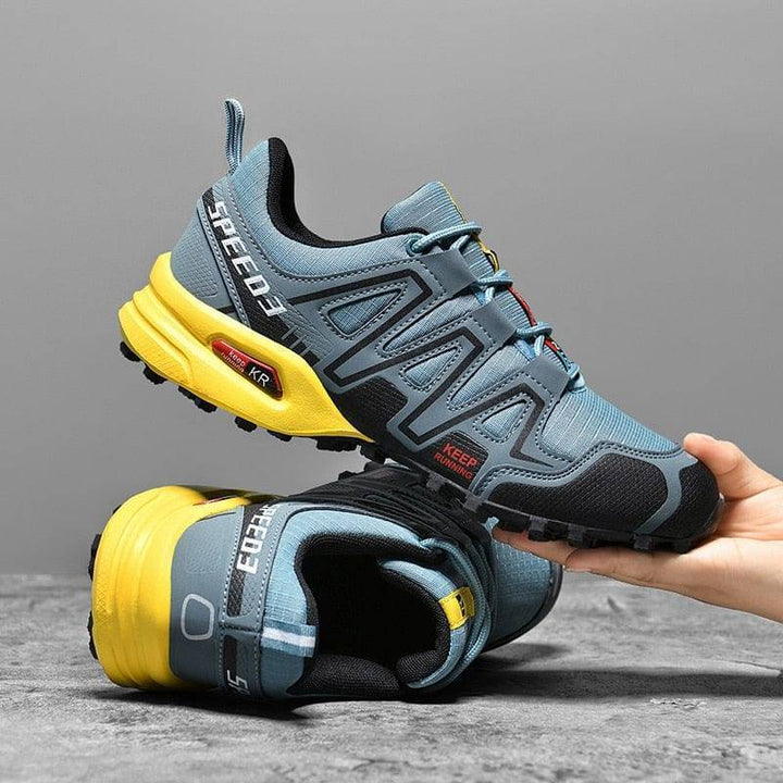 Breathable men's athletic hiking footwear, waterproof for outdoor adventures