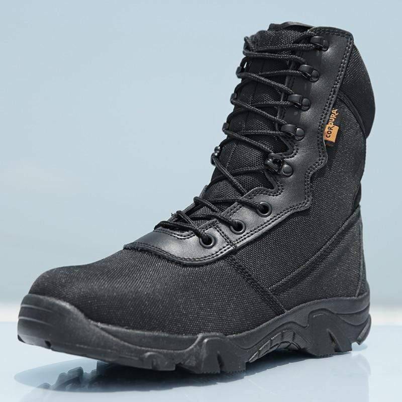 Pair of men's waterproof tactical hiking boots, perfect for challenging outdoor adventures