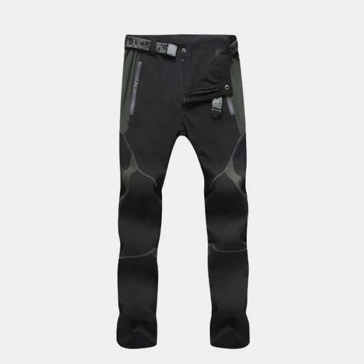 Full shot of men's hiking trousers, demonstrating the comfortable fit and outdoor ready design.