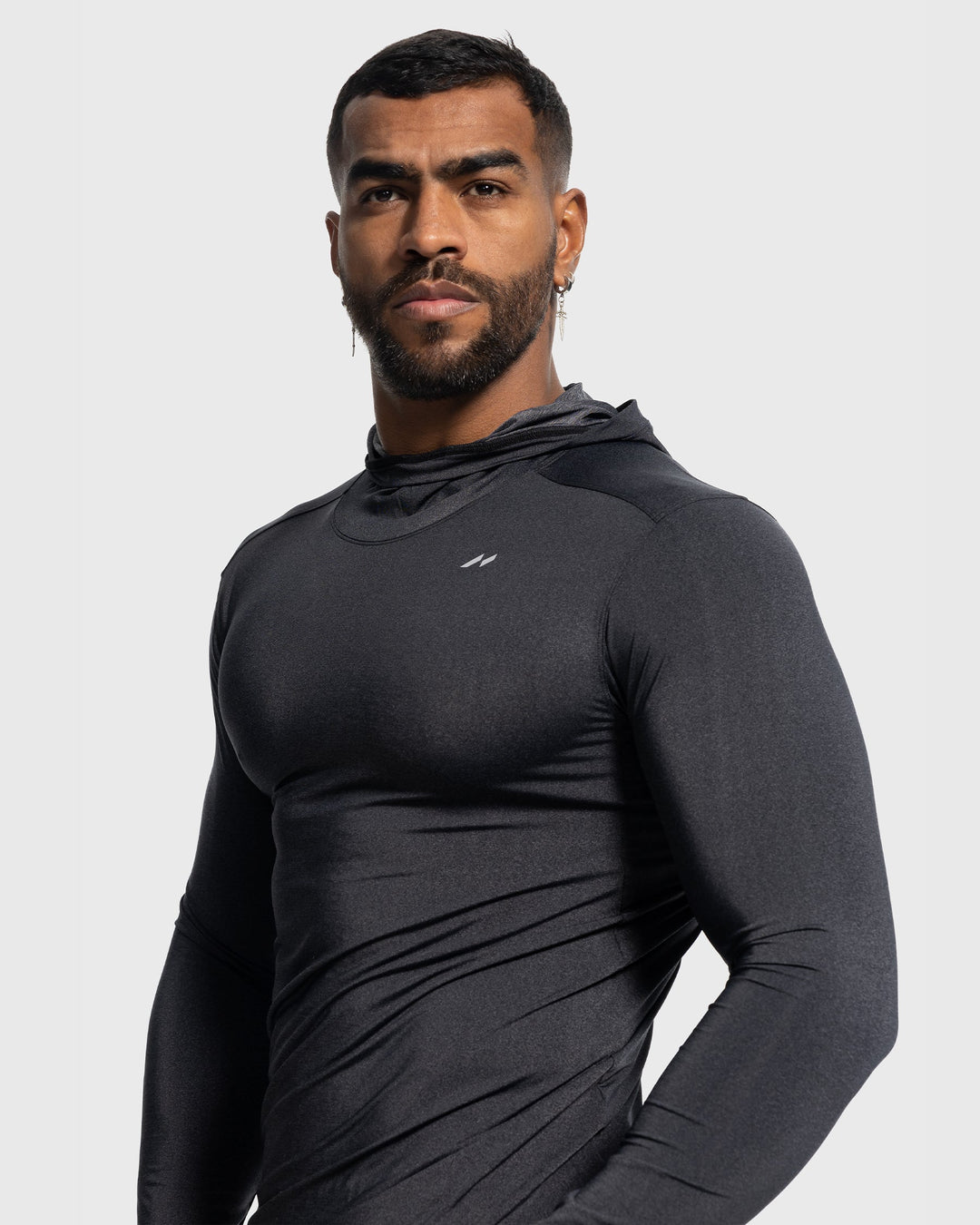 Soft men's performance baselayer hoodie for active comfort, ideal for gym workouts & daily wear.