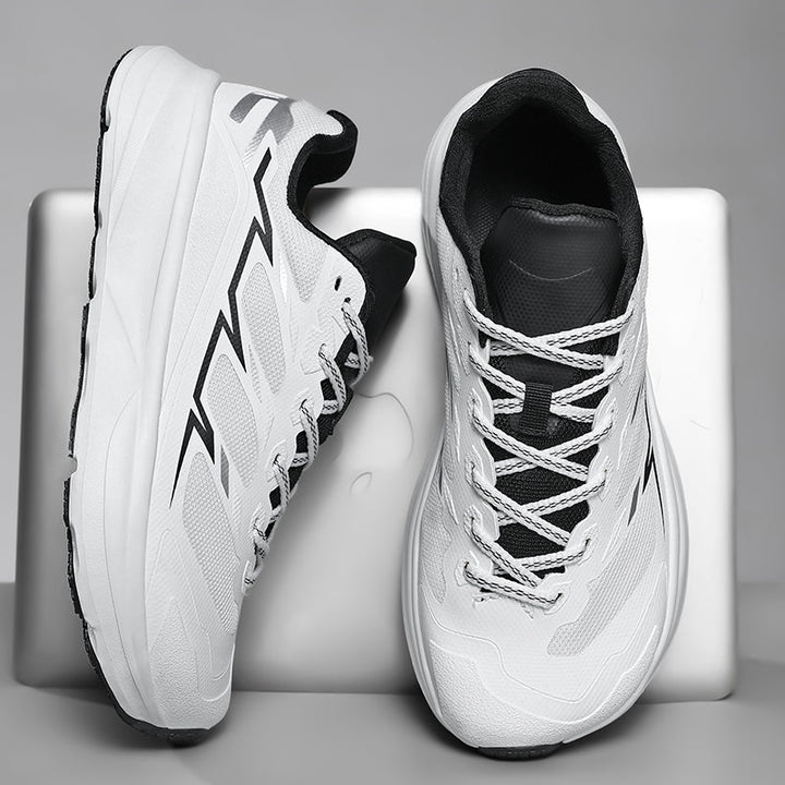 Men's breathable performance running sneakers, designed for speed and long-distance comfort.