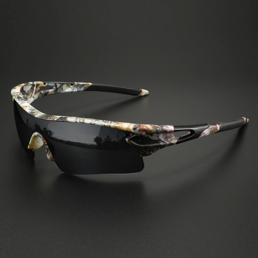 Men's performance sport sunglasses for UV protection & glare reduction, ideal for active lifestyles.