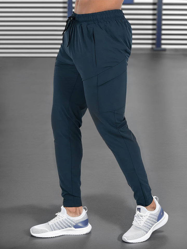 Casual men's tapered jogger pants, stretch fabric for ultimate comfort & movement.