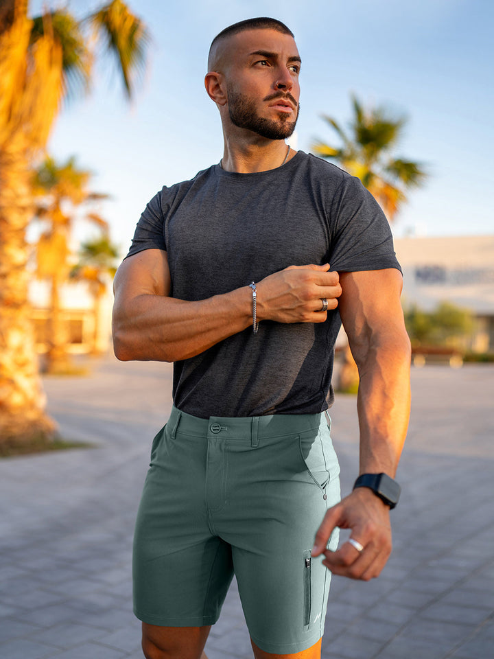 Modern men's performance tee, short sleeve, ideal for active & casual wear.
