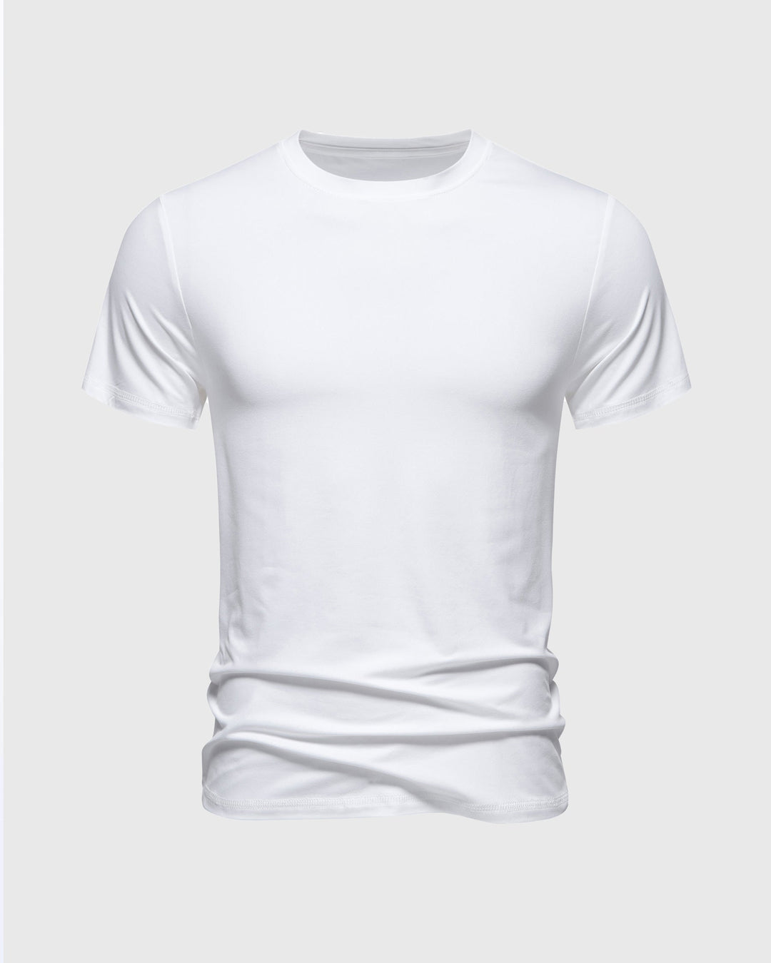 Short sleeve men's athletic top, moisture-wicking, perfect for active style.