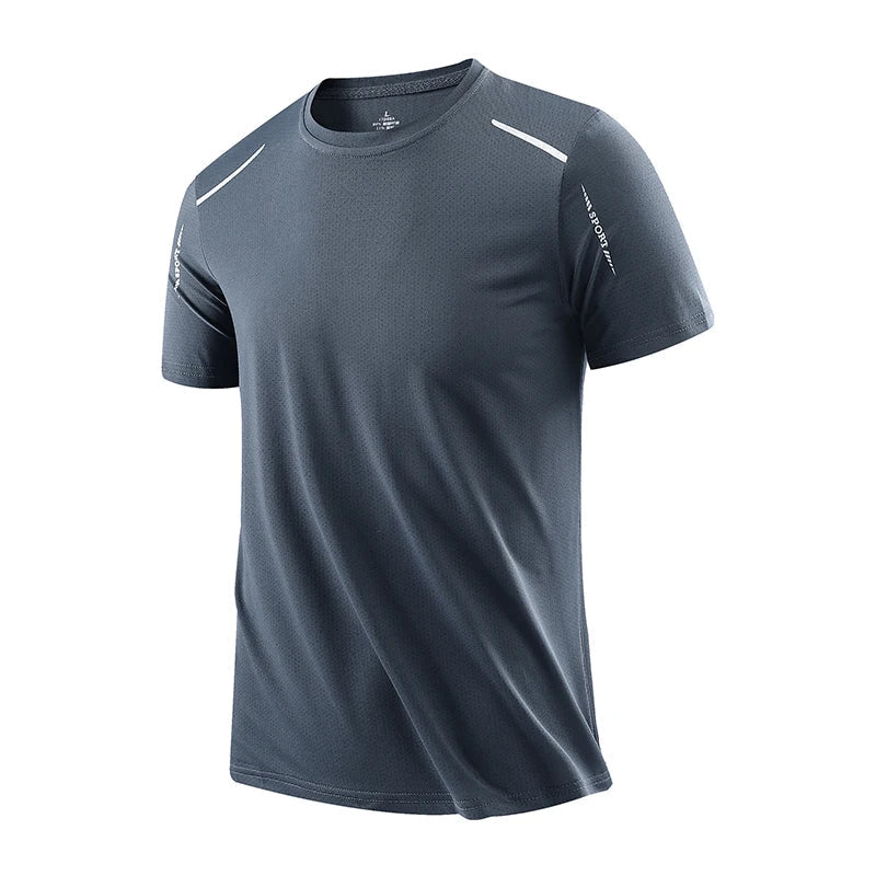 Stylish Men's Performance Velocity Tech Tee. Athletic shirt for running, training, & active workout wear.
