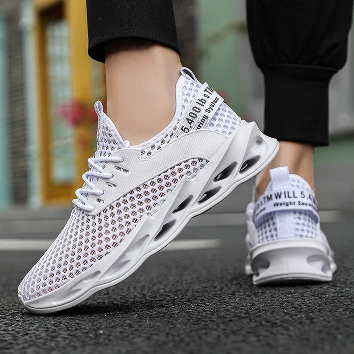 Durable men's running shoes, Phantom Camo mesh upper with a cushioned EVA sole for active support.