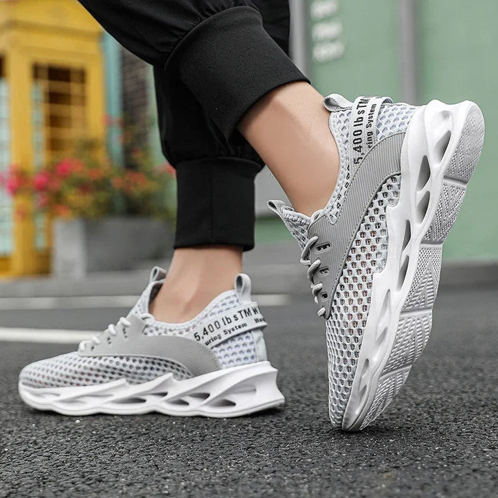Men's active footwear: Phantom Camo Mesh Running Sneakers, durable & comfortable for training.