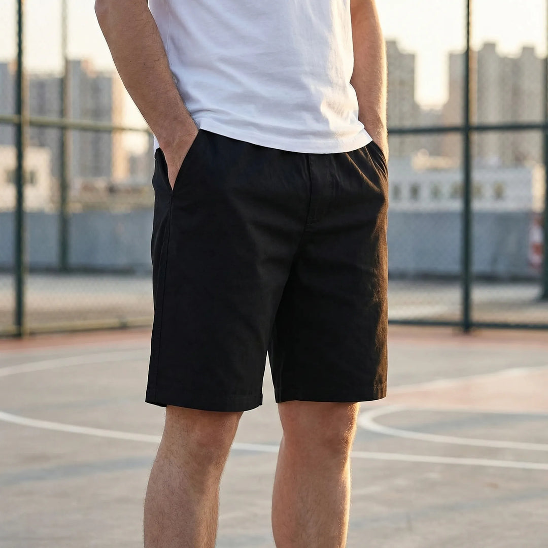 Men's plus size casual streetwear shorts, knee length with relaxed fit, perfect for summer comfort.