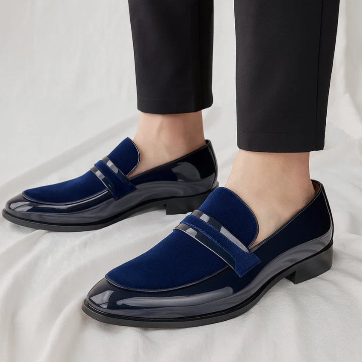 Classic men's slip-on penny loafers, combining elegant style with comfortable everyday wear.