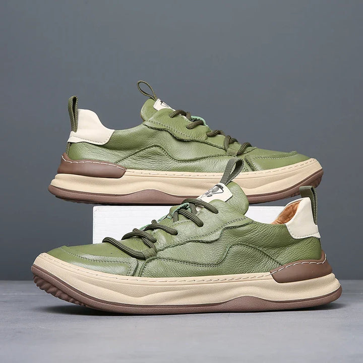 Gray men's athletic walking shoes, comfort & stylish everyday sneakers.