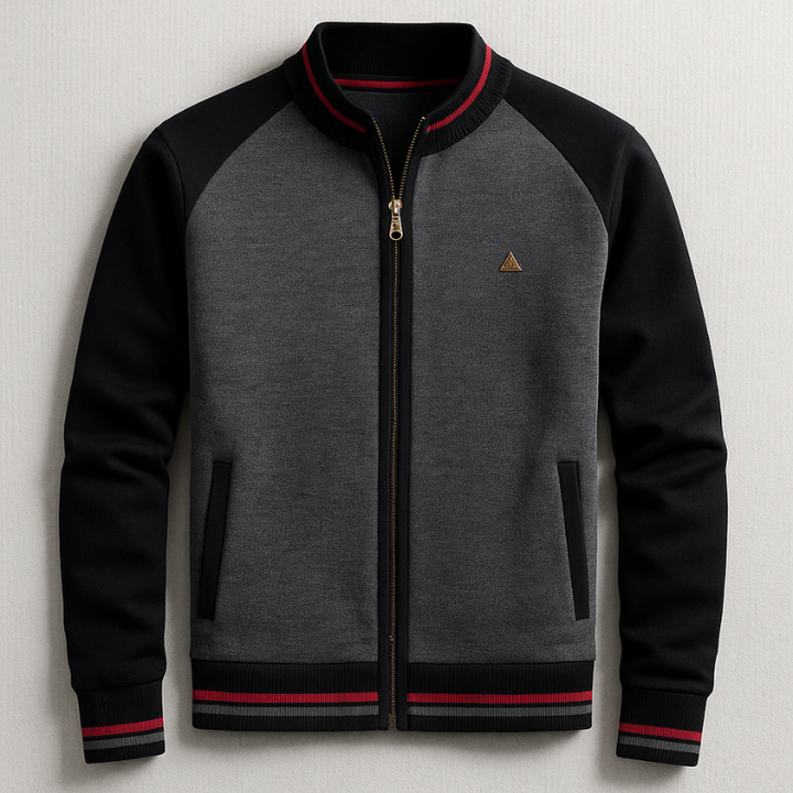 Premium men's long sleeve jacket, sporty yet tailored for comfort. Modern casual outerwear for men, great for spring & fall.