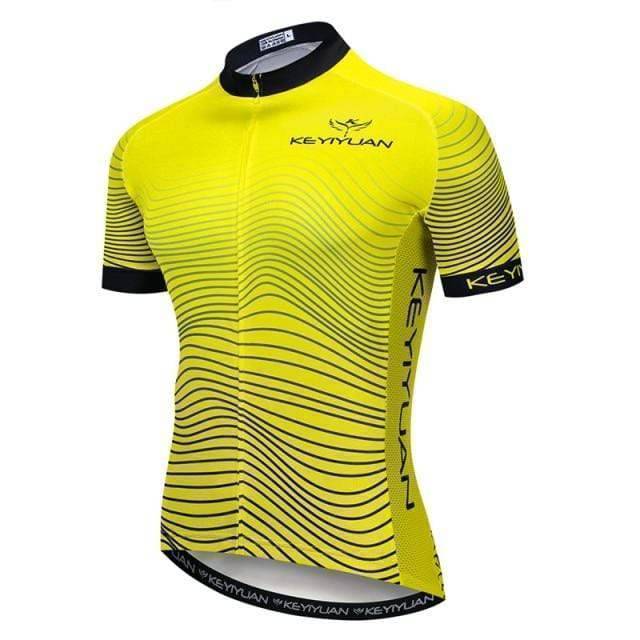 Athletic men's cycling apparel, quick dry and breathable, full zip closure