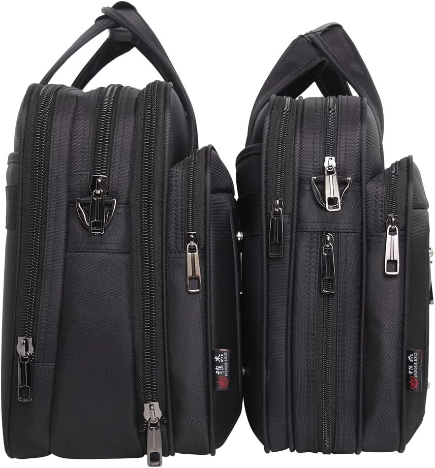 Stylish men's canvas business tote bag with professional design for laptops & work essentials.