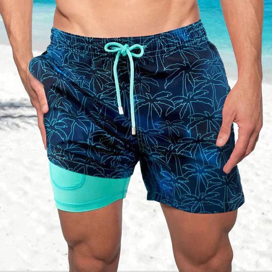 Lightweight men's quick-dry swim shorts, ideal for beach, pool, and active summer vacations.
