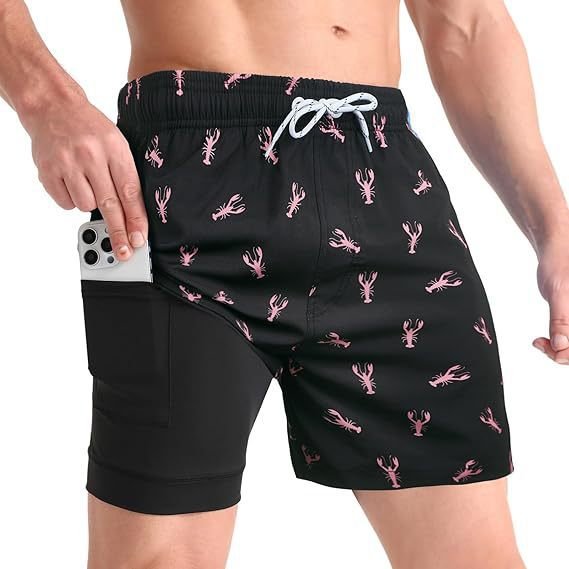 Stylish men's quick-dry beach shorts, perfect for pool, swimming, water sports & summer activities.