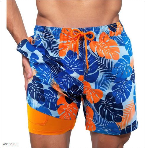 Men's quick-dry athletic swim shorts, great for active pool days, beach sports & vacation comfort.