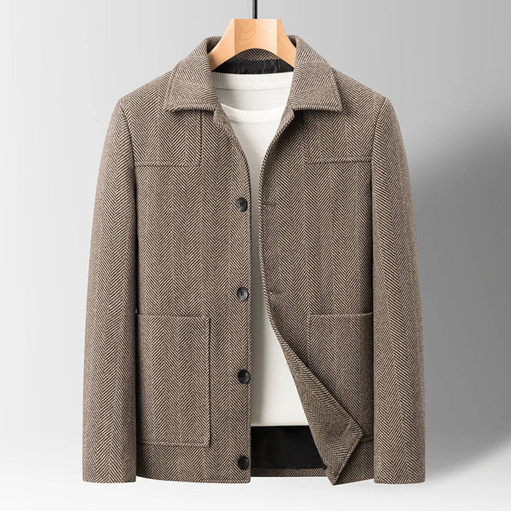 Men's Ravello Classic Herringbone Jacket. Sophisticated tailored outerwear for timeless men's fashion.
