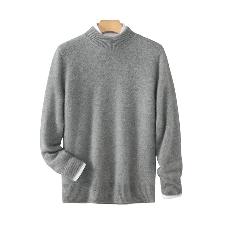 Versatile men's elegant sweater. Soft long sleeve crewneck pullover for sophisticated fall & winter layering.