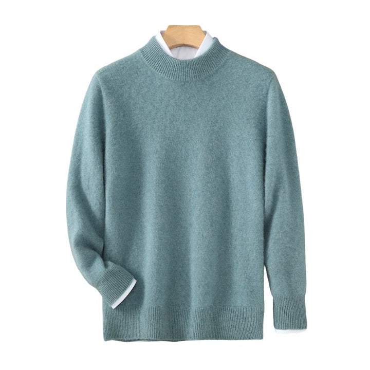 Men's Refined Layering Sweater: soft-touch crewneck pullover for elegant, comfortable fall & winter fashion.