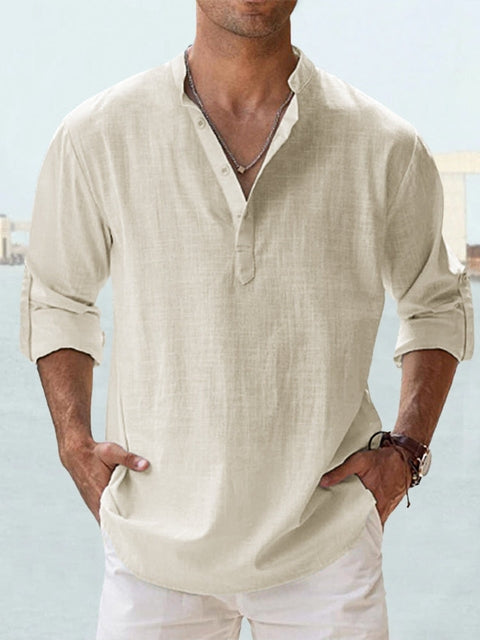Men's short sleeve button-down summer shirt, relaxed fit, breathable, for ultimate warm weather comfort & style.
