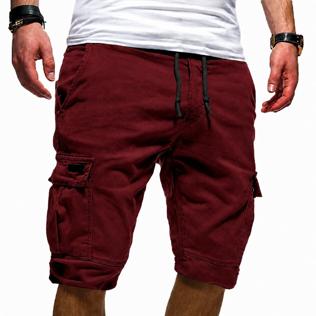 Men's multi-pocket cargo shorts, relaxed fit, excellent for summer outdoor activities, walking & casual comfort.