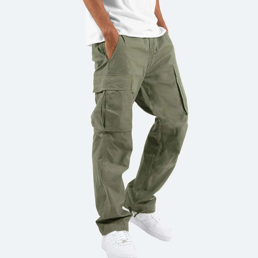 Durable men's cargo trousers, relaxed fit with ample utility and multi-pockets, great for daily comfort.