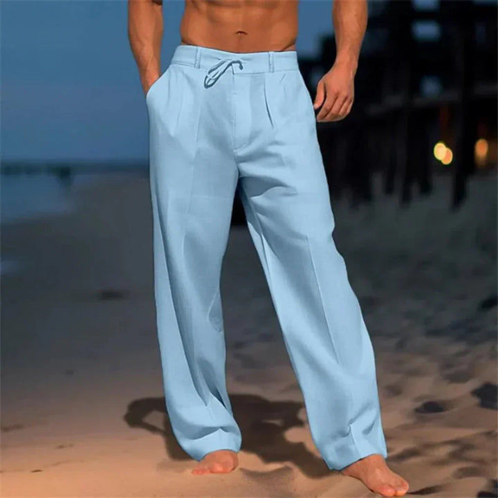Modern men's relaxed fit drawstring dress pants, combining sophisticated style with ultimate comfort for everyday wear.