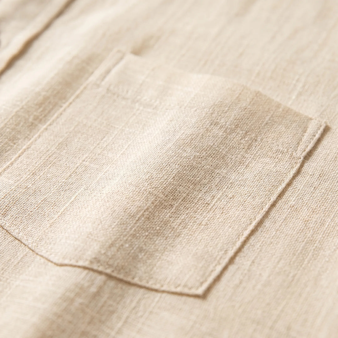 Stylish men's relaxed fit shirt with short sleeves, perfect for casual summer outings and warm weather.