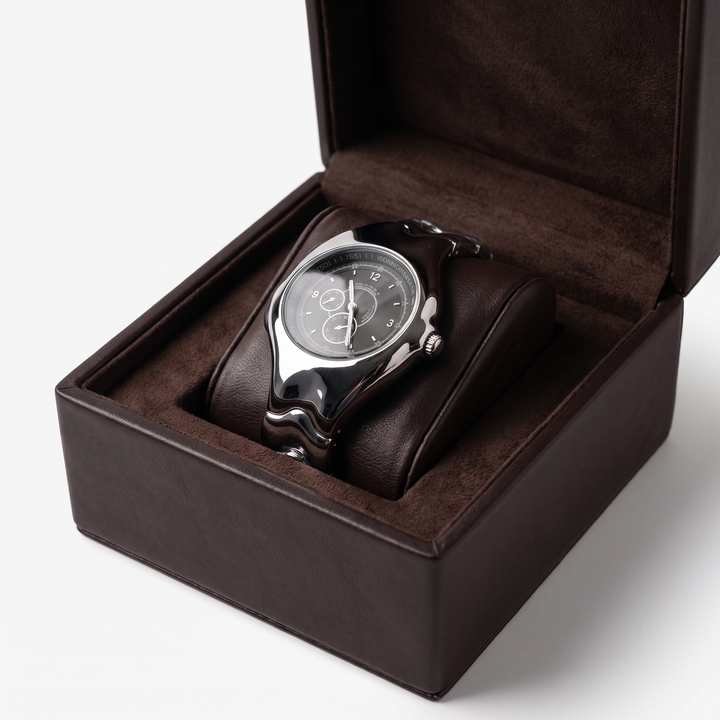 Elegant men's retro oval quartz watch with a luminous dial, water resistant for versatile vintage style.