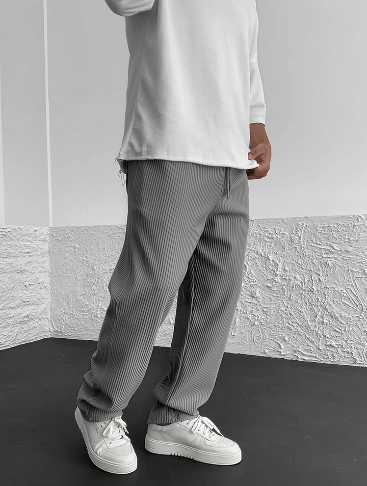 Men's casual ribbed jogger pants, ultimate comfort for loungewear and everyday style.
