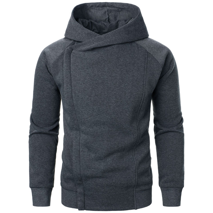 Men's Rogue Flow Hoodie in urban stealth style; modern fit pullover for edgy streetwear.