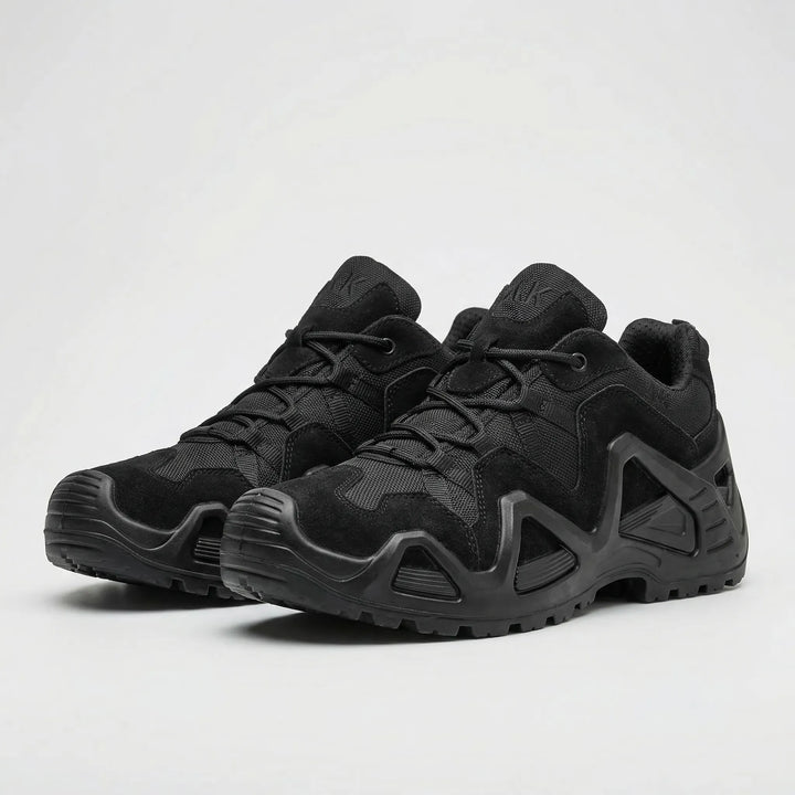 Adventure-ready men's rugged mid-top hiking boots. Durable, tactical, and all-terrain outdoor footwear.