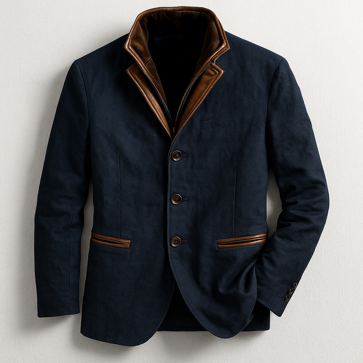 Black men's rugged style layering jacket, versatile everyday outerwear with a comfortable fit.