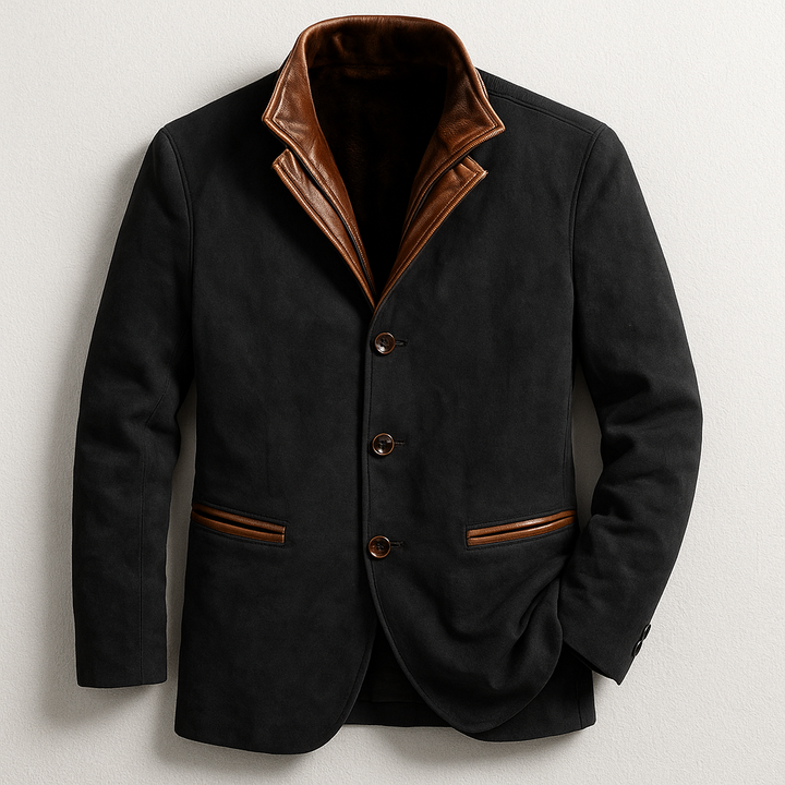 Brown men's rugged everyday jacket, a classic piece of outerwear for versatile, stylish layering.