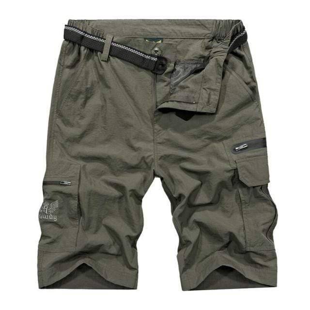 Folded windproof men's shorts, waterproof and quick dry, ideal outdoor apparel for tactical or hiking use.