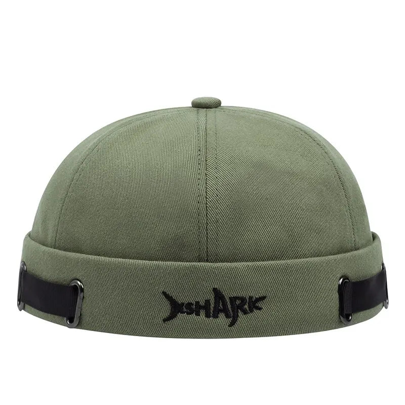 Stylish men's Shark Mode embroidered beanie, perfect for any streetwear outfit.