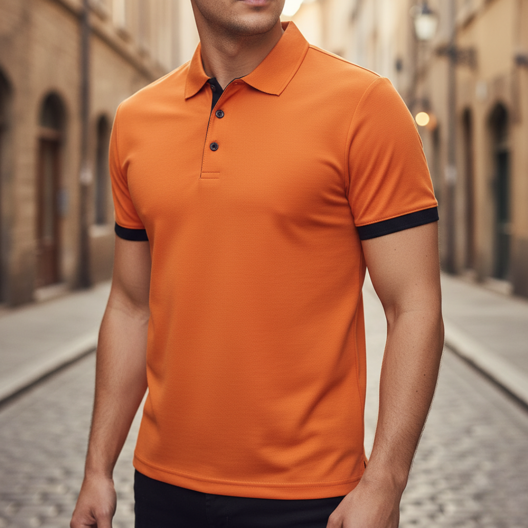 Timeless men's short sleeve polo for spring and summer, providing comfortable casual fashion.