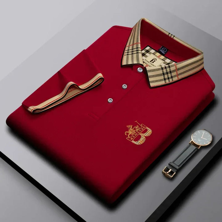 Comfortable men's Matthew polo, short sleeve, a classic collared shirt for elevated style.