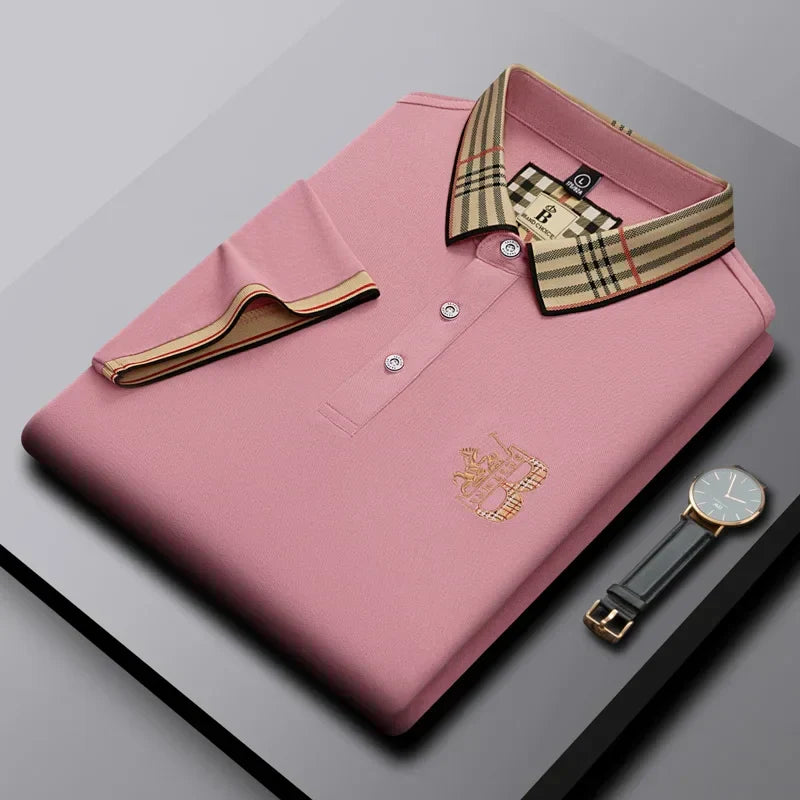 Versatile men's short-sleeve polo shirt, comfortable for everyday wear, stylish & classic fit.