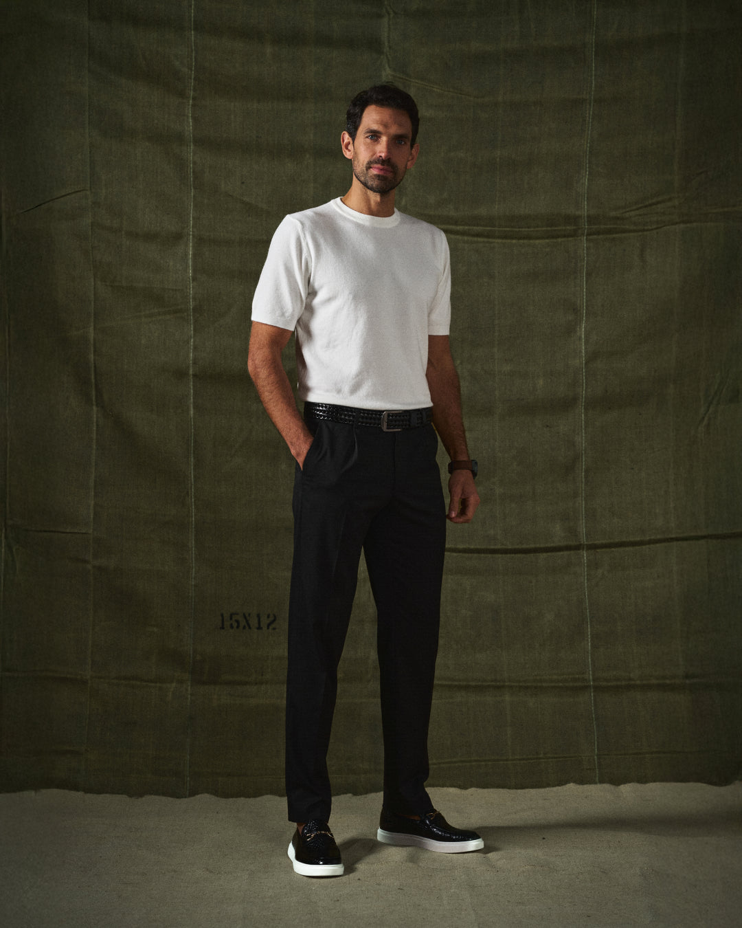Side view of men's Siena slip-on loafers, highlighting sleek design & comfortable fit.