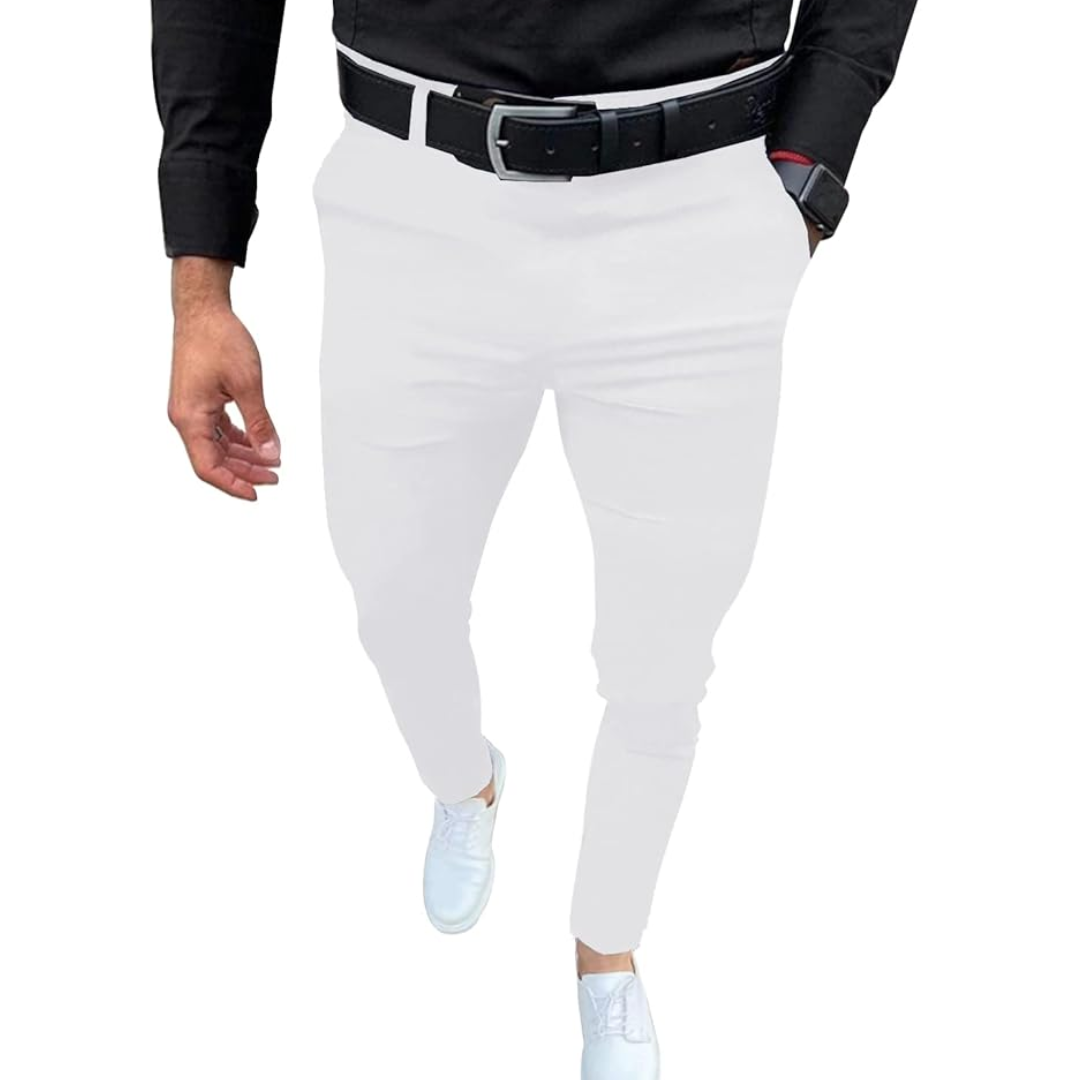 Comfortable men's stretch pants, perfect for everyday wear, smart casual or business attire.