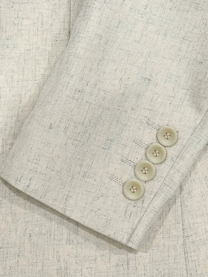 Stylish men's slim fit business suit. Two-piece blazer & trousers for professional wear & special occasions.
