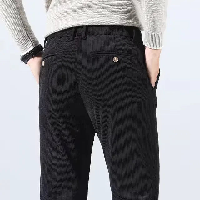 Elevate your style with these men's slim fit tailored trousers, blending modern fashion & comfort.