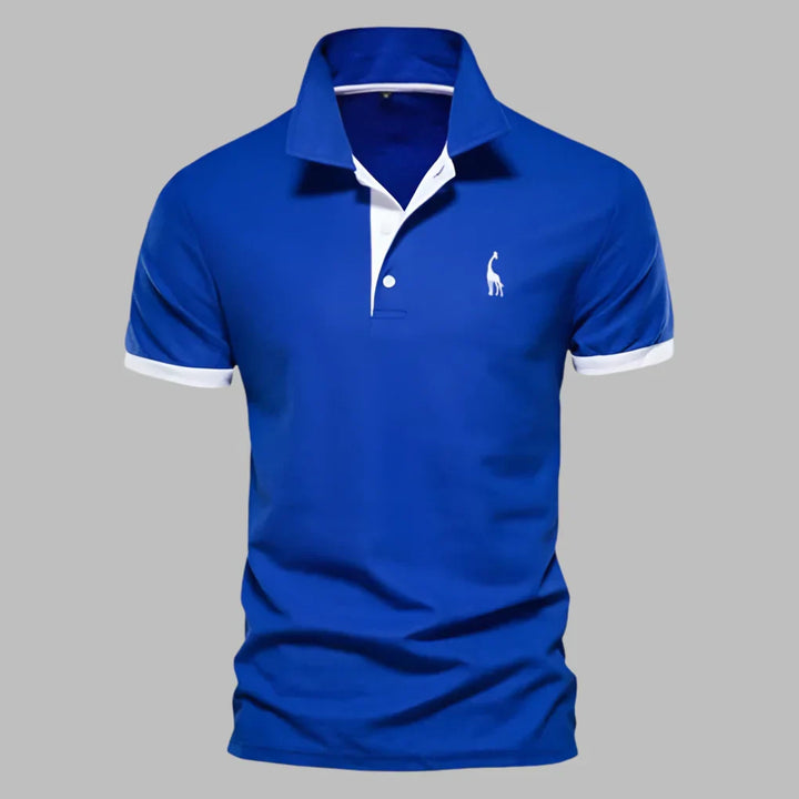 Versatile men's short sleeve polo shirt, a comfortable everyday wear top for modern men's fashion.