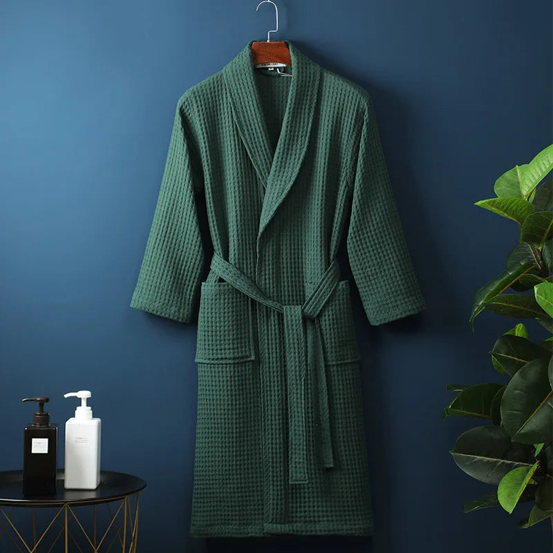 Stylish men's soft cotton robe, a luxurious loungewear essential for everyday comfort.