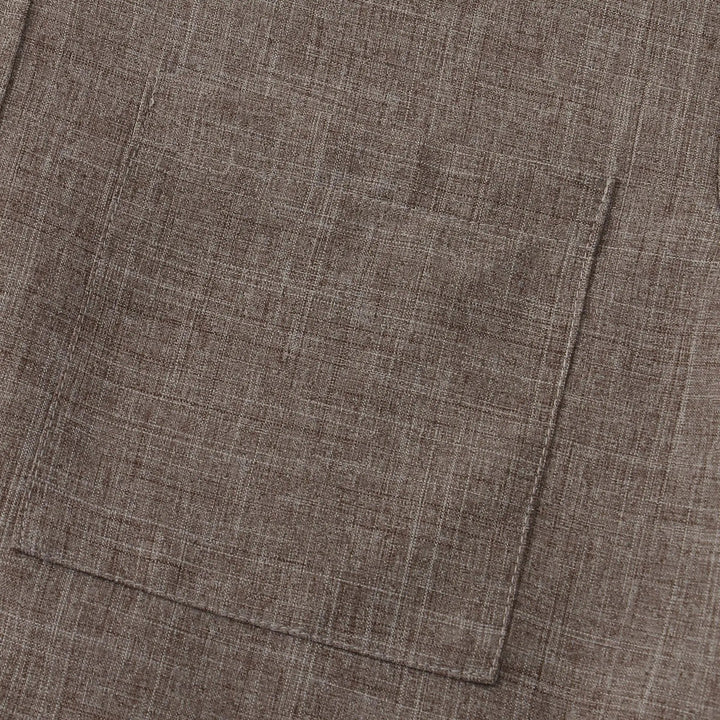 Vacation ready Solaro men's shirt, short sleeve, lightweight, mandarin collar, casual look.