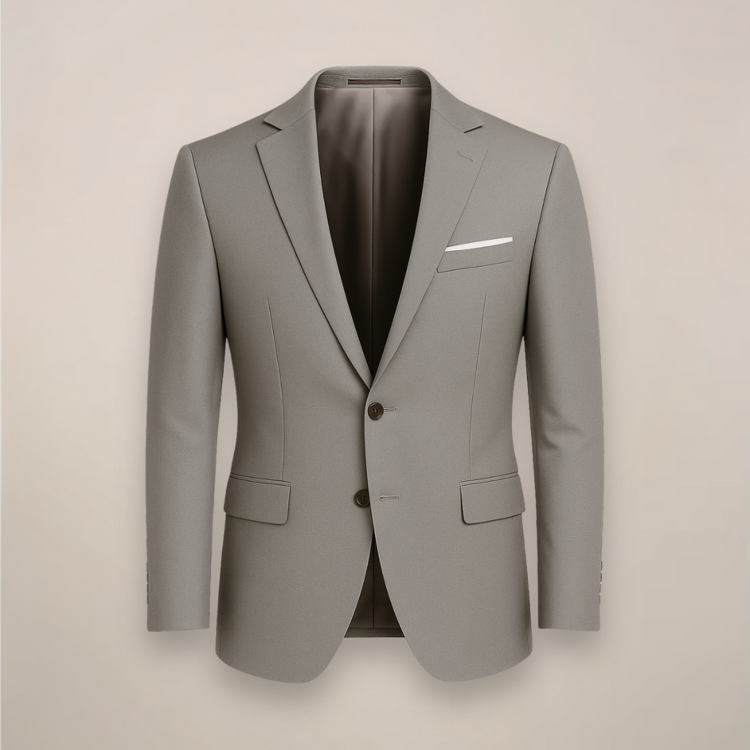 Slim fit men's formal blazer, perfect tailored jacket for sophisticated business attire, weddings & special events.