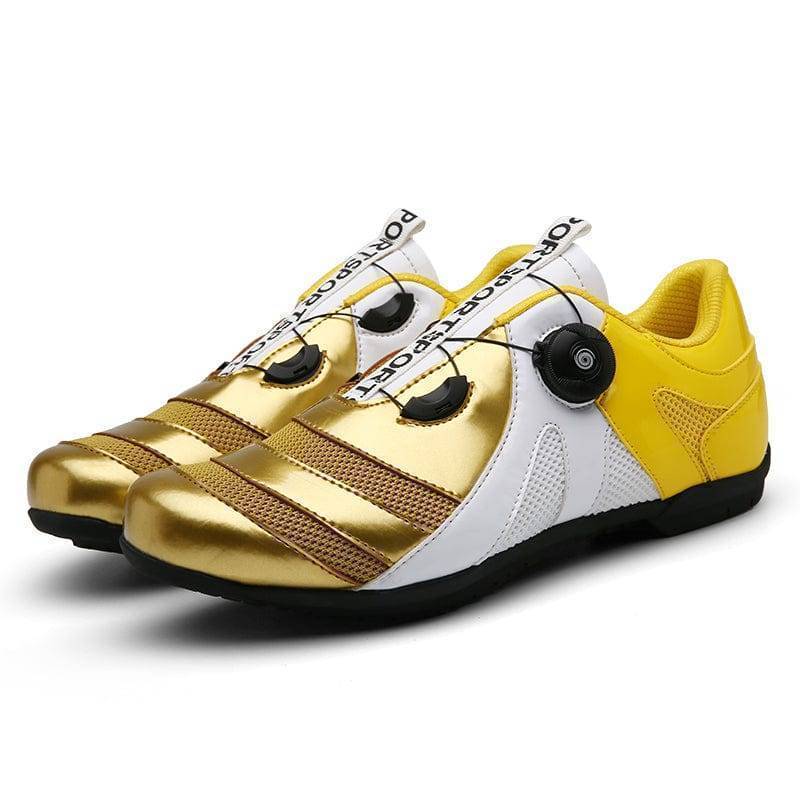 Athletic men's cycling shoes, black, ideal for flat pedals, durable rubber sole, SPD ready