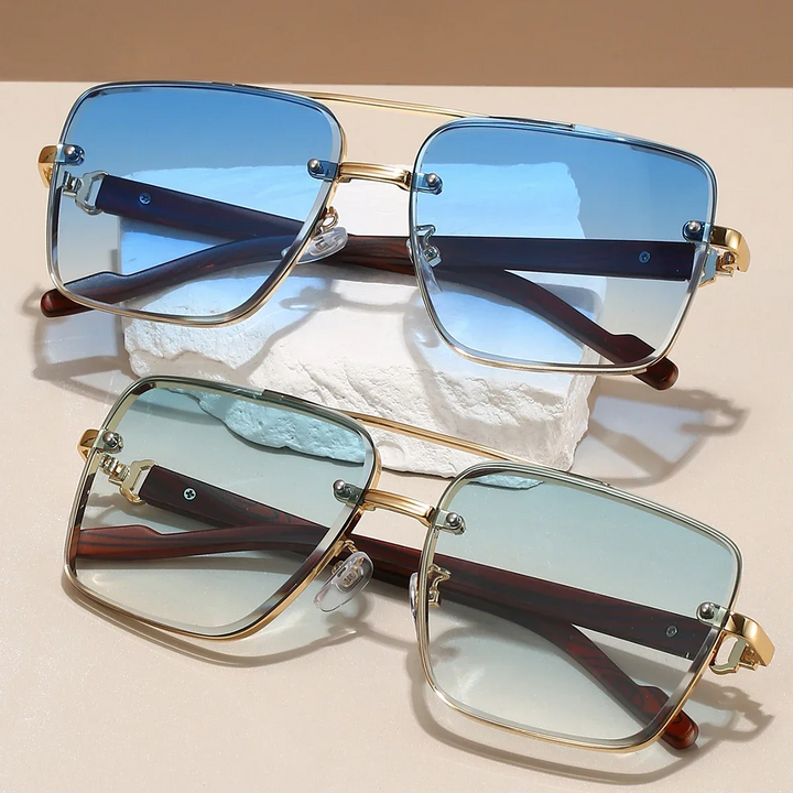 Lightweight men's square aviator sunglasses, comfortable & stylish eyewear for men's fashion.